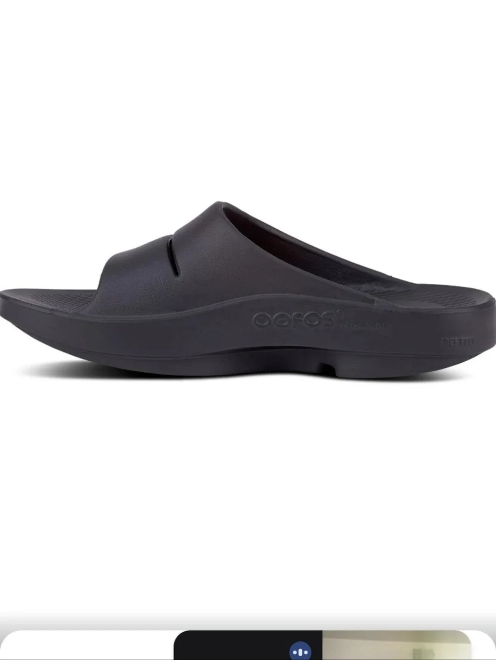OOFOS OOahh Recovery Slide - Women’s and Men’s- Black  Size -Men 5/Women's 7